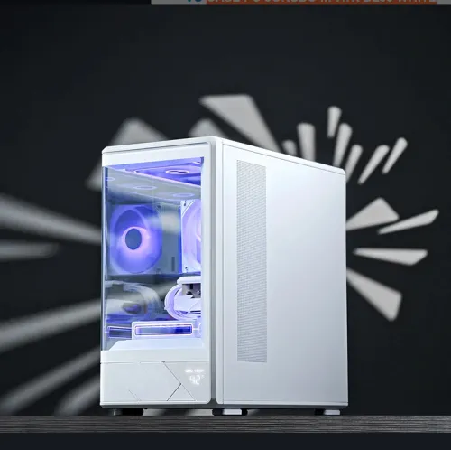Case JONSBO M-ATX D200 White – GPU 410mm| AIO 240mm| M-ATX